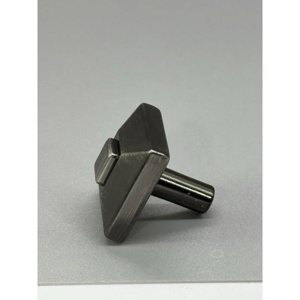 Glide Rite .875 in Square Pyramid Cabinet Pulls Brushed Pewter